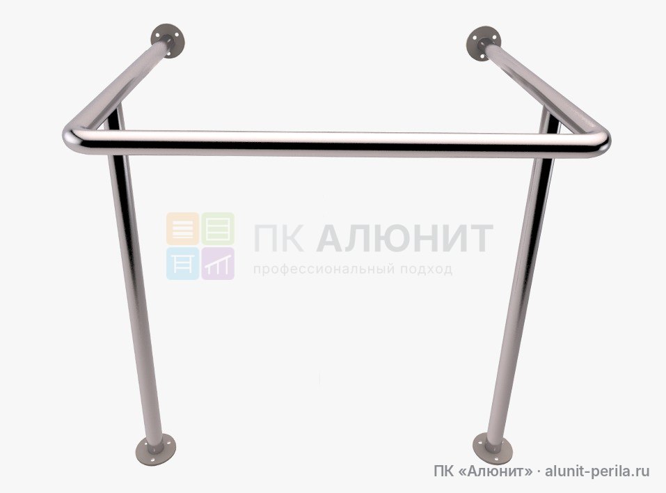 поручень для маломобильных групп населения, нержавеющая сталь — Поручень для раковины с опорами в пол