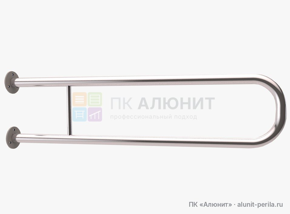 поручень для маломобильных групп населения, нержавеющая сталь — Стационарный П-образный поручень